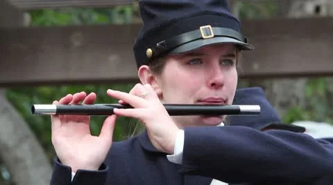 Fife Player Close Up (front) Stock Footage 8970557