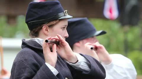 Fife Players Close Up Stock Footage 10329713