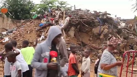 Fifteen dead in building collapse in Mal... | Stock Video | Pond5