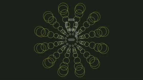 A fifteen-second abstract countdown animation featuring glowing circular pattern Stock Footage 340010132