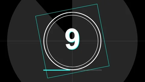 Fifteen second digital countdown timer on black background Stock Footage 345180727