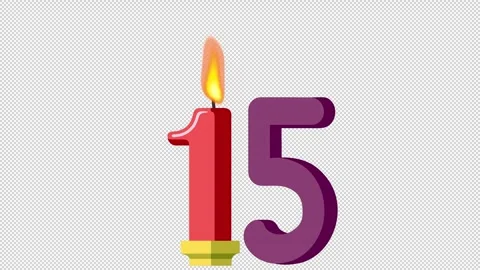 Fifteenth Birthday Candle Видео 335802667