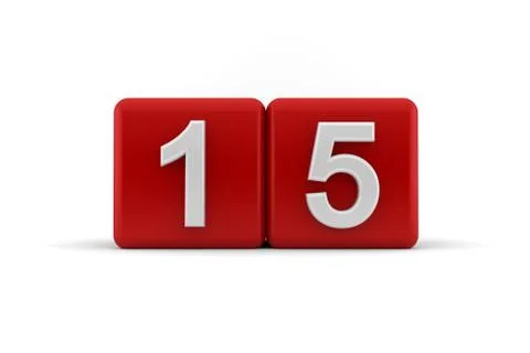 Fifteenth birthday cubes Stock Illustration
