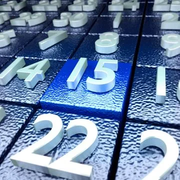 Fifteenth calendar day and appointments Stock-Illustration