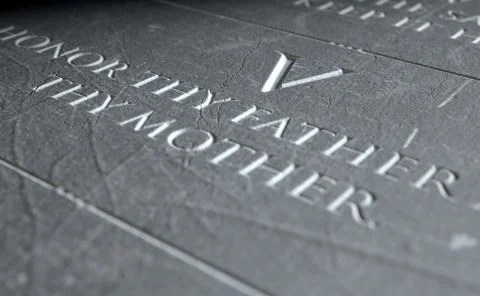 The Fifth Commandment Stock Illustration