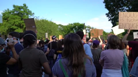 Fifth day of the George Floyd Protests in Washington DC for Black Lives Matter Stock Footage 158445976