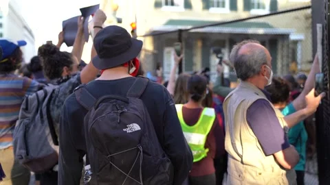Fifth day of the George Floyd Protests in Washington DC for Black Lives Matter Stock Footage 158445979