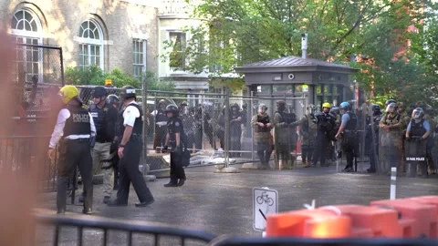 Fifth day of the George Floyd Protests in Washington DC for Black Lives Matter Stock Footage 158445981