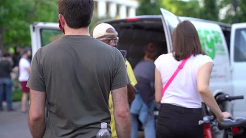 Fifth day of the George Floyd Protests in Washington DC for Black Lives Matter Stock Footage 158446583