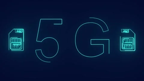 Fifth generation 5g e sim card communication technology Stock-Footage 241833954