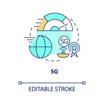 Fifth generation concept icon Stock Illustration