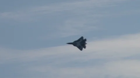 Fifth-generation multi-purpose aircraft Su-57 performs aerobatics . Video stock 107584247