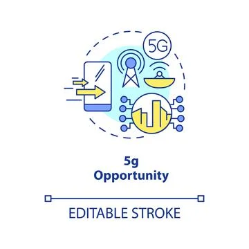 Fifth generation opportunity concept icon Stock Illustration