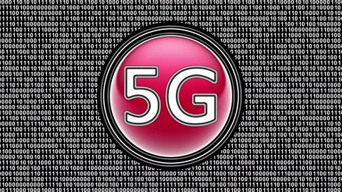 The fifth generation of wireless mobile telecommunications technology. Video stock 123774266