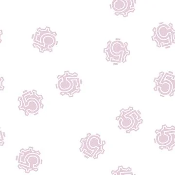 Fifth number glyph seamless pattern Stock Illustration