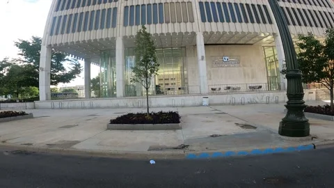 Fifth Third Bank Building in 4K Detroit, Michigan, Wayne County, USA Video stock 156863976