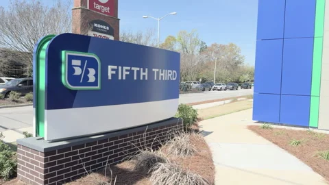 Fifth Third local branch in Summerville SC 4k Stock Footage 332991002