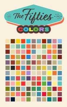 The Fifties colors Stock Illustration