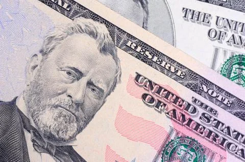 Fifty dollar close up Stock Photos