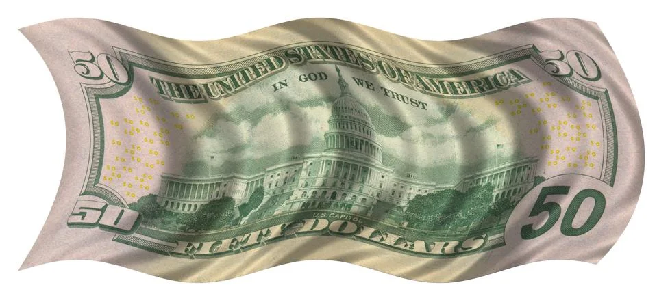 Fifty dollar flag Stock Illustration