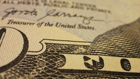 Fifty dollars banknotes close-up. American currency USD Central Bank. 50 dollar Stock Footage 279588149