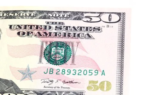 Fifty dollars Stock Illustration