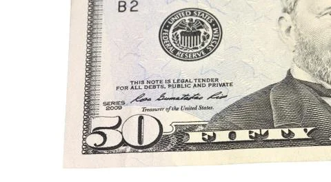 Fifty dollars Stock Illustration