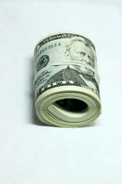 Fifty dollars isolate on the white background Stock Photos
