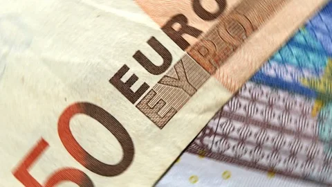 Fifty Euro Banknote Rotating Stock Footage 82306908