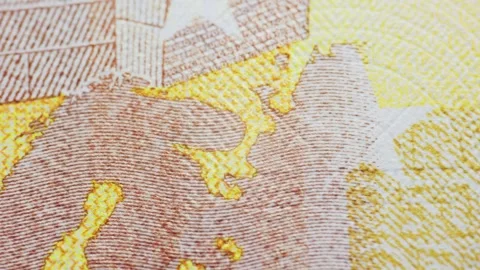 Fifty euro bill close up Video stock 256008147