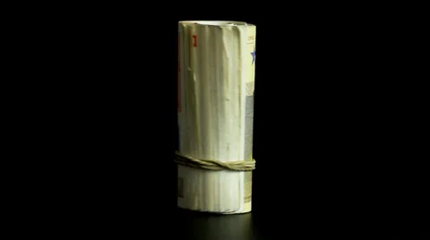 Fifty Euros Notes, spinning loopable video Stock Footage 34605929