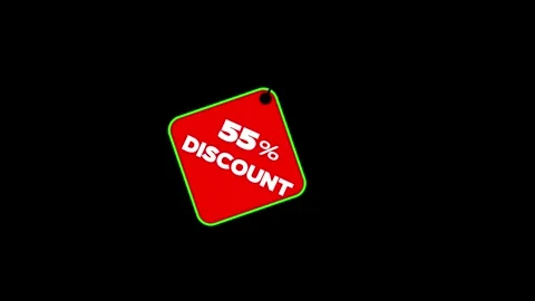 Fifty five percent discount motion graphic Stock Footage 328387771