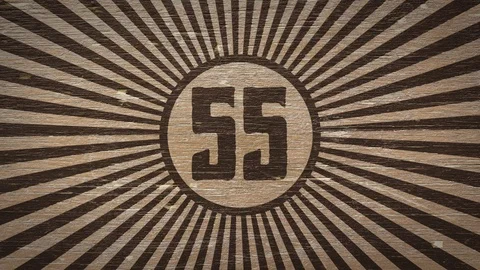 Fifty-five On Wood. 4K 60fps Stock Footage 119763328