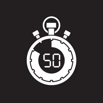 Fifty minute stop watch countdown Stock Illustration