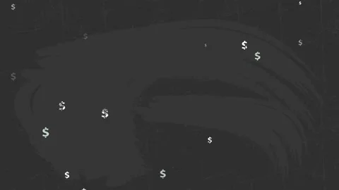 Fifty percent decrease agreement seal on a black chalkboard decorated with an 库存影片 132206523