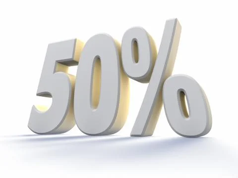 Fifty percent Stock Illustration