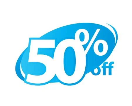 Fifty percent off Stock Illustration