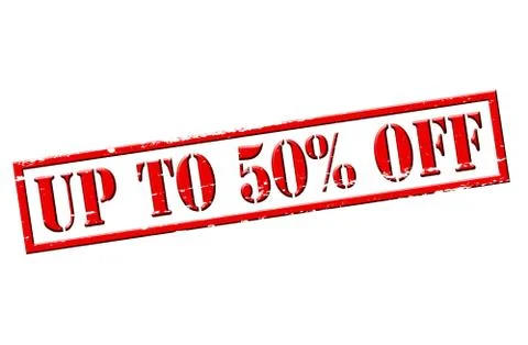 Up to fifty percent off Stock Illustration
