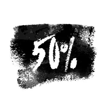 Fifty Percent Label Stock Illustration