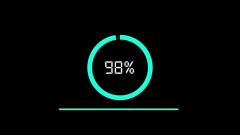 Fifty percent progress bar with circular indicator. Progress bar symbol for.. Stock Footage 337816485