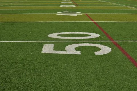 Fifty yard line Stock Photos