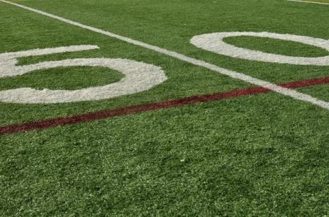 Fifty yard line Stock Photos