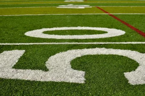 Fifty yard line Stock Photos