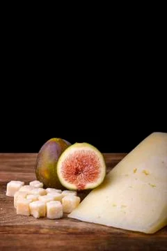 Fig and cheese Stock Photos