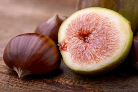 Fig and chestnut Stock Photos