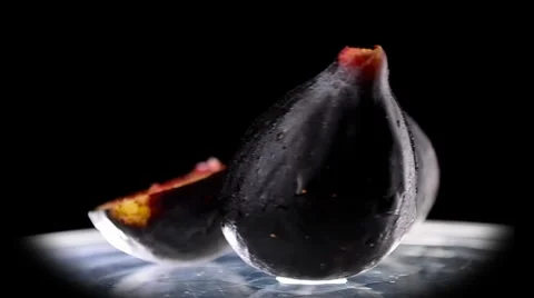 Fig on the black background Video stock 8684051