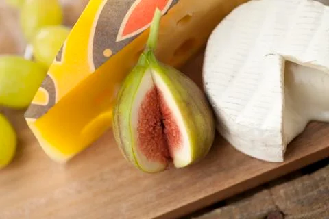 Fig with cheese Stock Photos