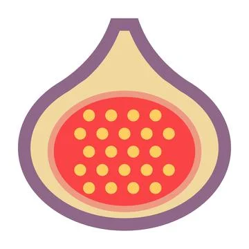 Fig fruit flat clipart vector illustration 스톡 일러스트