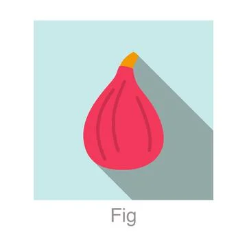 Fig fruit flat icon, vector illustration Stock Illustration