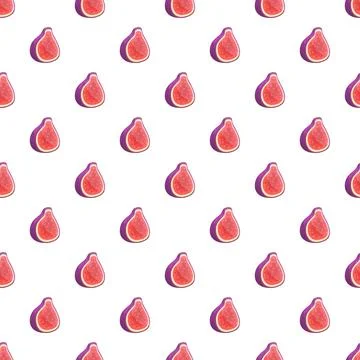 Fig fruit pattern creating a healthy food wallpaper Stock Illustration